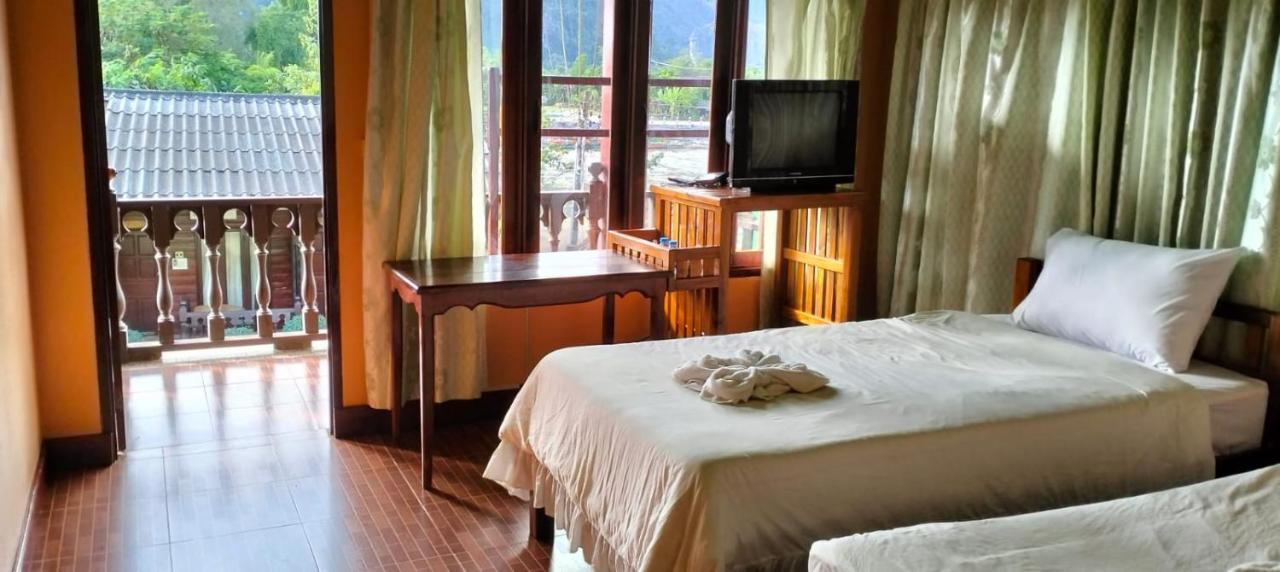 Bungalows Le Jardin Vangvieng ヴァンヴィエン エクステリア 写真